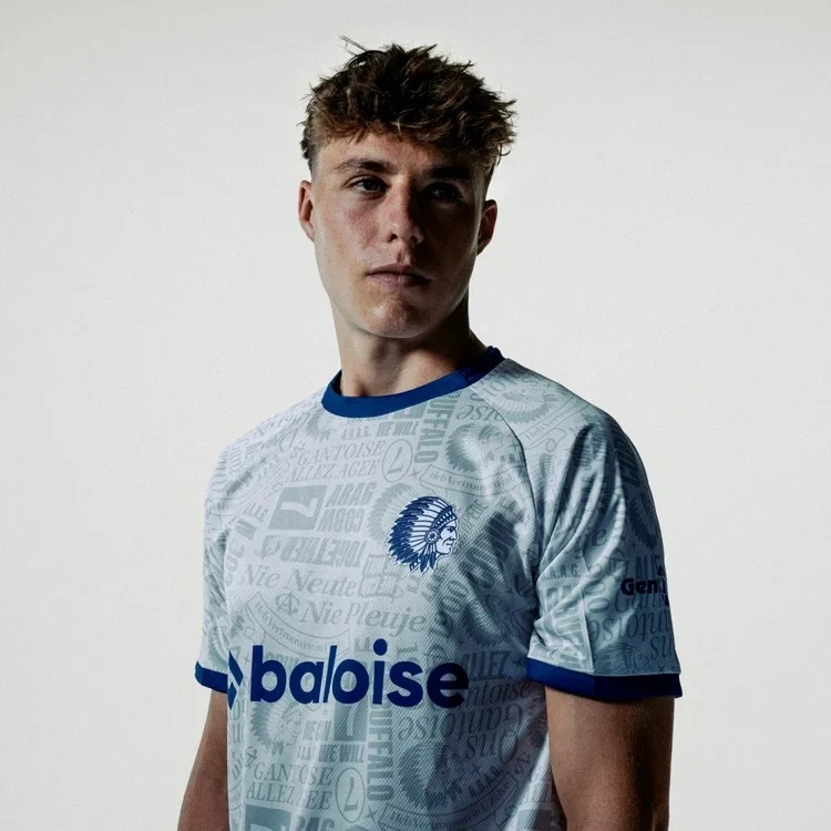 26-2027 Belgien KAA Gent Fußballtrikot, schnelltrocknend, atmungsaktiv, bedruckt, Unisex, Y2K-Fußballshirt, Heim- und Auswärtstrikot, Sonderedition, Uniform – Detail 4