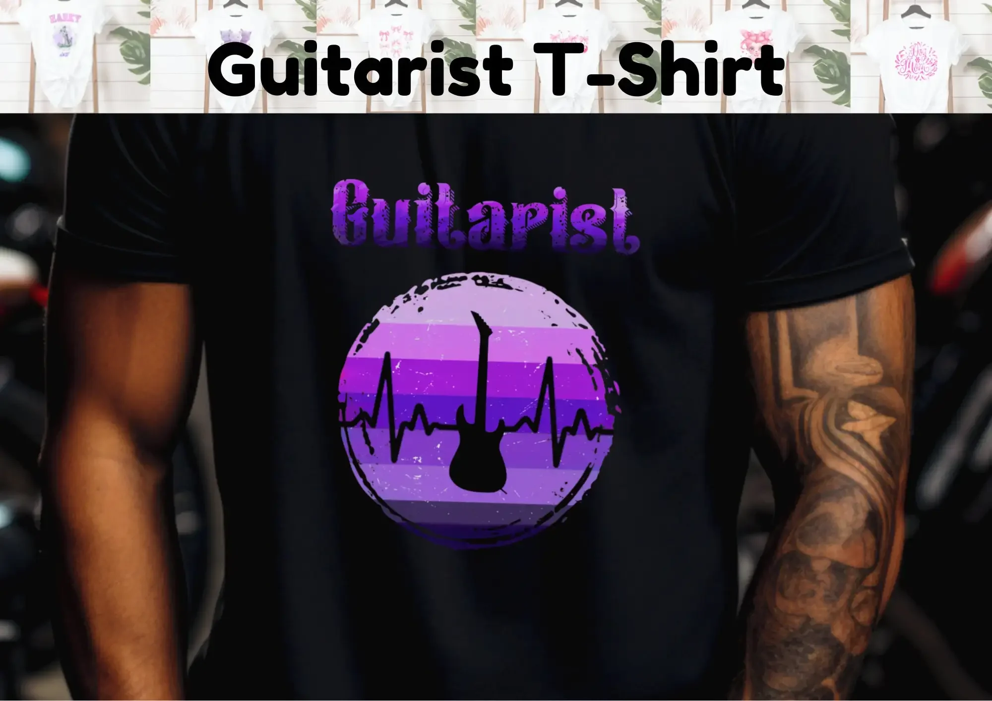 Guitarist T Shirt For Guitar Player Slogan Dad Fathers Day Brother Men s Funny