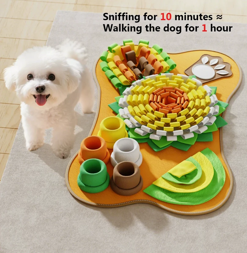 

Dog Sniffing Mat for Pets, Training Blanket, Interactive Play Toys, Dogs Feeding Pad, Nosework Puzzle, Relieve Stress