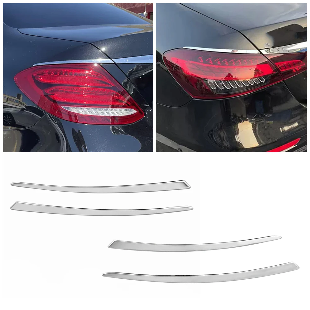 Chromowana listwa ozdobna ze stali nierdzewnej na tylne światła do Mercedes Benz Klasy E W213 2016-2023, modyfikacja zewnętrzna E220 E300 E350 E400