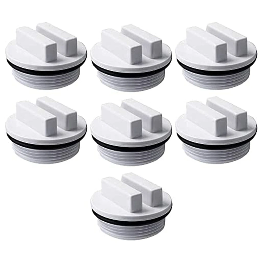 

7 Pcs 1.5 Inch Threaded Pool Spa Return Winterizing Filter Drain Plug with O-Ring for Winterizing Pools During