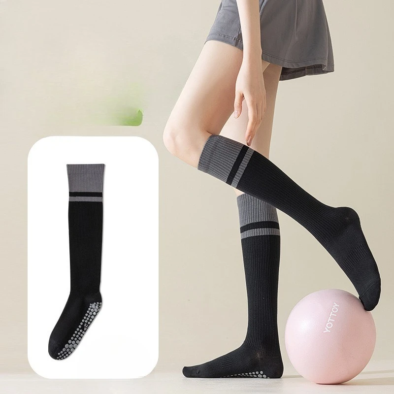 1/8 أزواج من جوارب العجل المريحة والمخططة للنساء للربيع، جوارب طويلة عصرية متعددة الاستخدامات للنساء، جوارب رياضية بسيطة