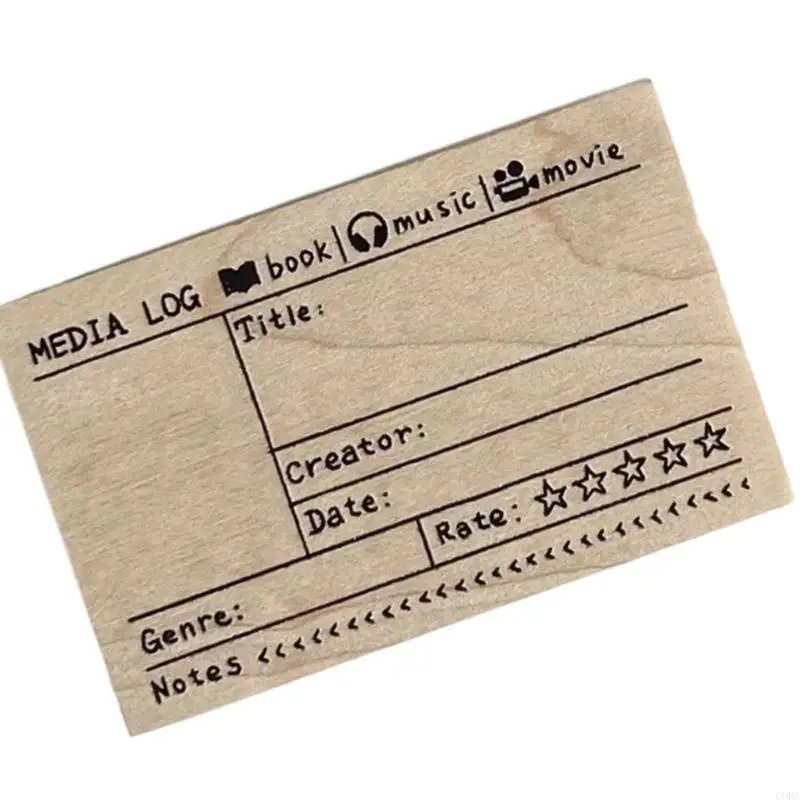 CORA Journal Logging Stamp with Natural Block for Ink Pad Use