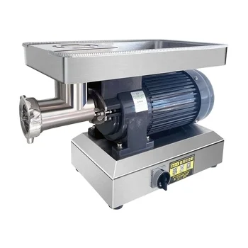 Commercial Electric Stainless Steel High Power Table Top Automatic Meat Grinder Frozen Chicken Beef Rib Rack Enema Core Motor