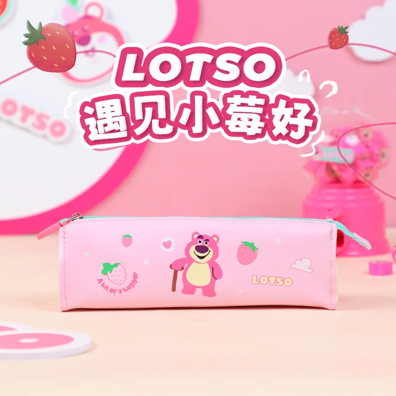 

Disney Lotso Pencil Bag Cute Cartoon High-Quality Pencil Case Children's Waterproof Stationery Storage Bag Girls' Gift