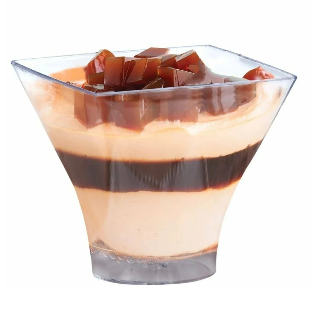 20 Pcs x Home Party Wedding Disposable Tableware Supplies, 60*50mm/90ml Transparent Mini Dessert Cup