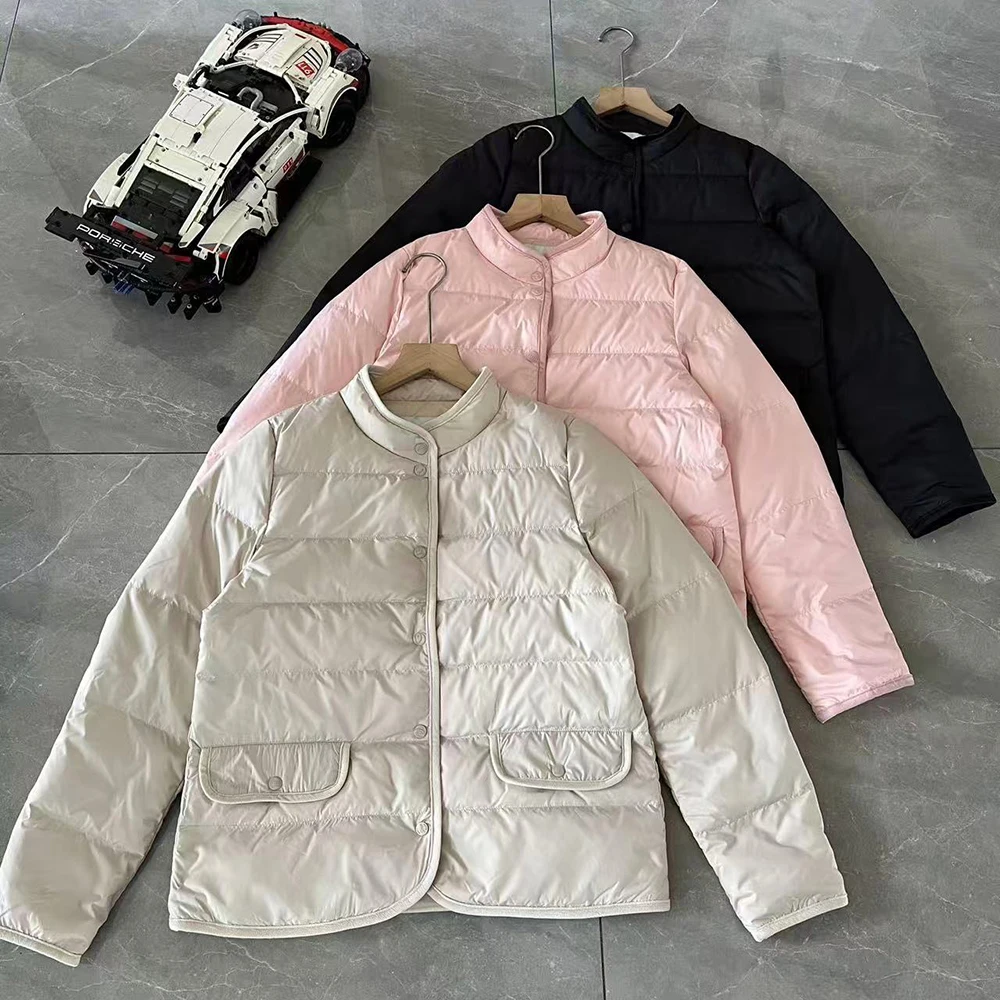 

Lightweight Faionable Winter Women's down Jaet Casual Commute Warm Outerwear Long Sve Regular Length Single Button