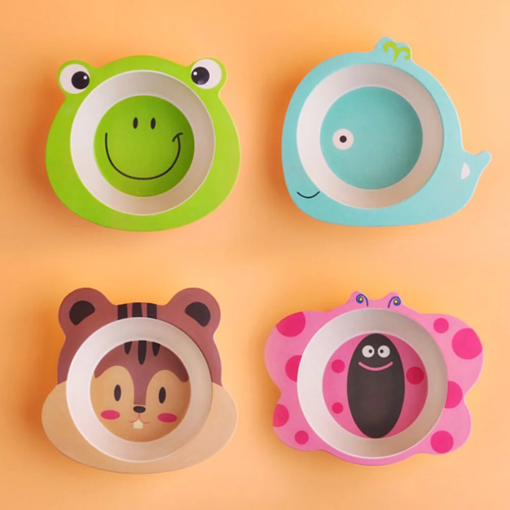 

Eco-Friendly Bamboo Fiber Dinnerware Unbreakable Animal Shaped Bowl for Kids Toddlers Lightweight Cereals Fruits Camping