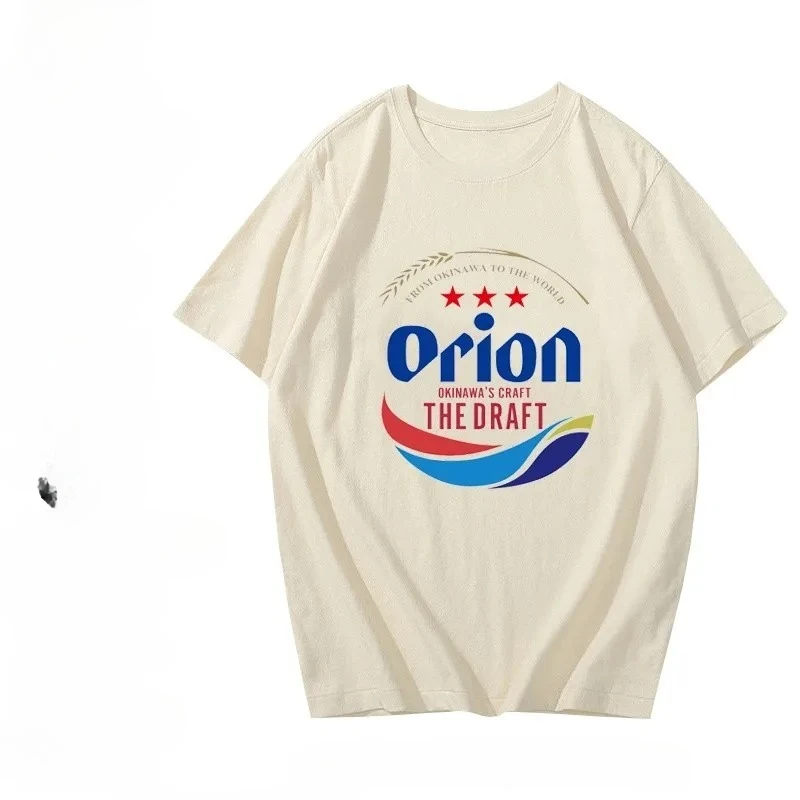 Camiseta de manga corta Orion, diseño colaborativo con Okinawa Beer, camisa de media manga, moda juvenil, antimicrobiana de verano