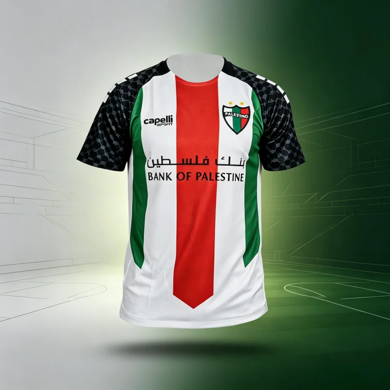 Fußballverein Deportivo Palestino Trikot Saison Heim Auswärts Schnelltrocknend und Atmungsaktiv für Erwachsene Familien-Partnerlook Oberteile T-Shirts – Detail 9