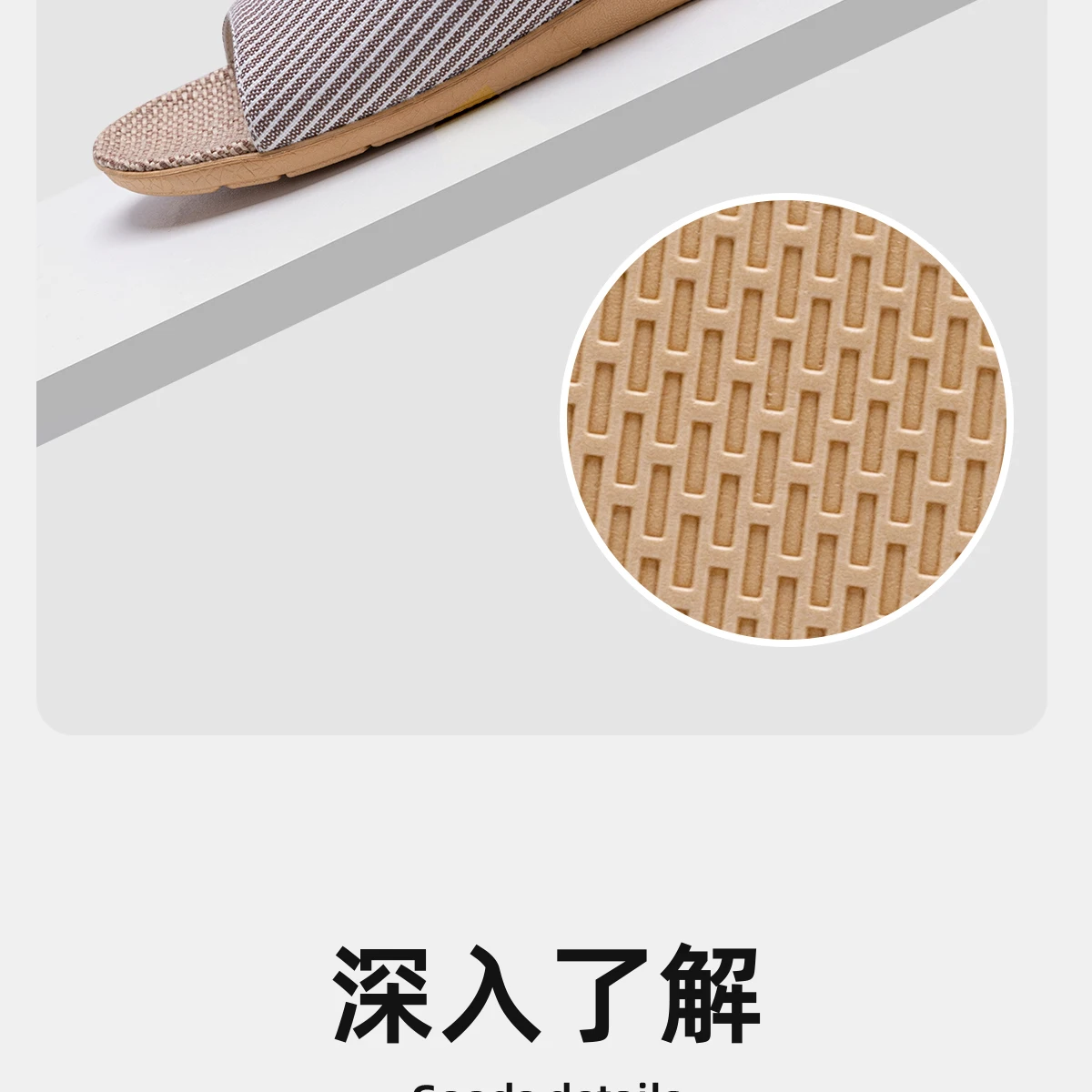 Stoff Unisex Hausschuhe Sommer Slip-On Hausschuhe rutschfeste atmungsaktive Hausschuhe – Detail 9
