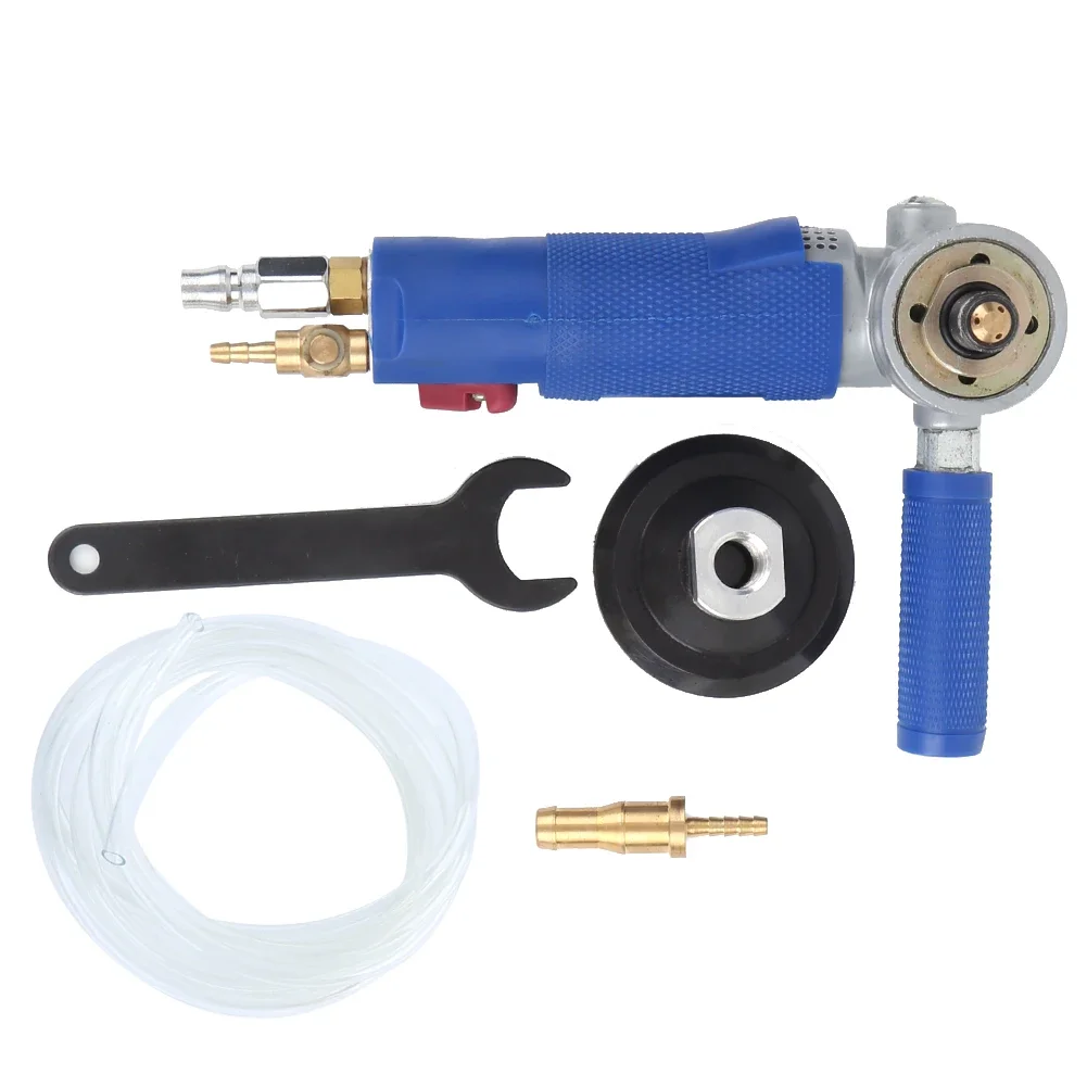 HIFESON 3 Inch Air Pneumatic Sander Water-feed Mill Wet Polisher Tool Machine 14/16mm for Marble Quartz Granite Stone Polishing