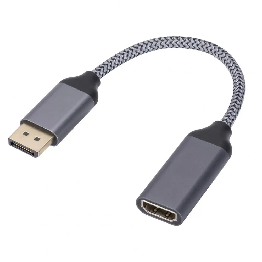 Converter Dp Flexible Cable Universal -compatible Display Port to Hdtv Adapter Cable for Connection Compact Size for Easy