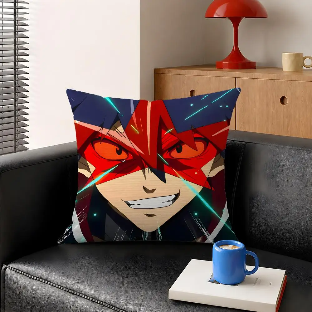 Anime Gurren Lagann Simon Mecha Cushion Cover Decorative Pillowcase Soft Short Plush Cozy Durable Sofa Home Decor Items Gift