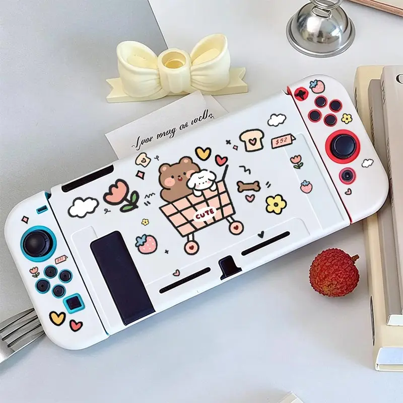 Ultra-slim Shock-absorbing Case Anti-Scratch Shell Protector for Nintendo Switch NS Game Console TPU Split Protective Case