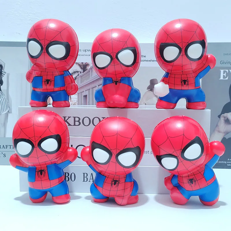 Marvel Spider Man Pinch Squeeze Slow Rebound PU Stress Relieving Toy Stress Relieving Artifact Trendy Play Desktop Ornament