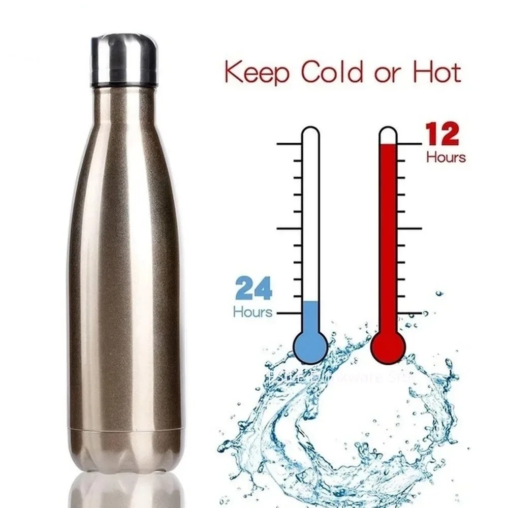 1pc-Stainless Steel Vacuum Cup Bottle Sports Water Cup Fashion Convenient Sports Leisure Water Cup For Outdoor Activities