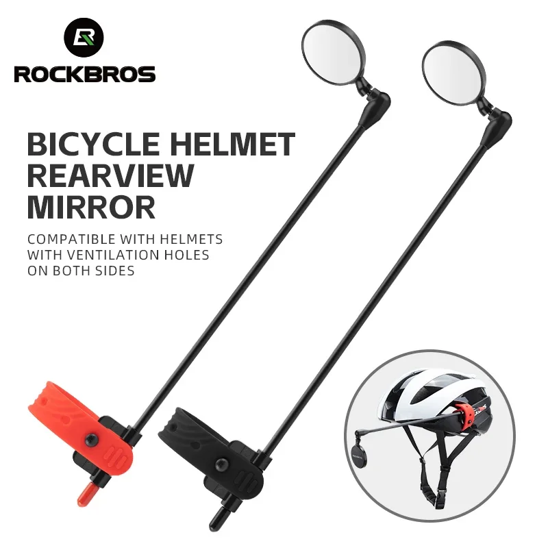 

ROCKBROS Bike Helmet Rearview Mirror HD Ultralight Aluminum 360° Rotate Adjustable Helmet Mirror Back Sight Cycling Accessories