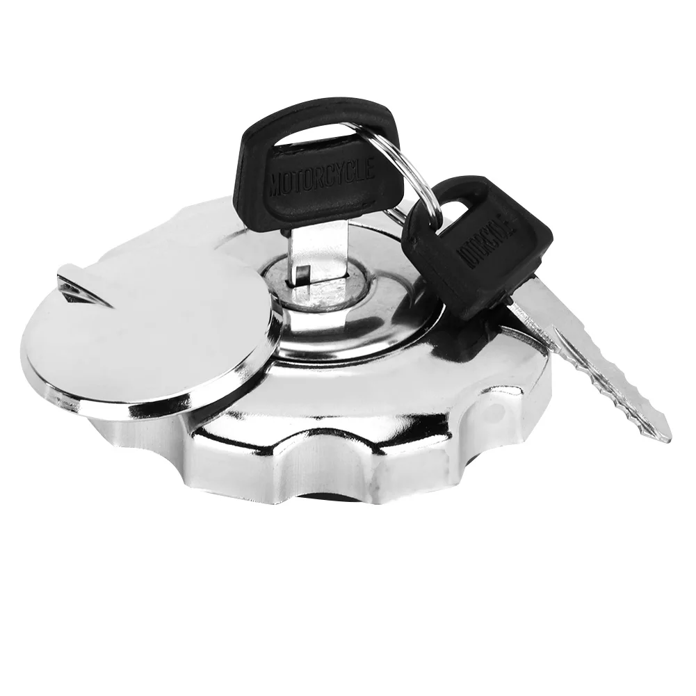 خزان وقود دراجة نارية مع مفتاح غطاء ، عالمي مشرق أسود الرجعية ، يصلح لهوندا CG125