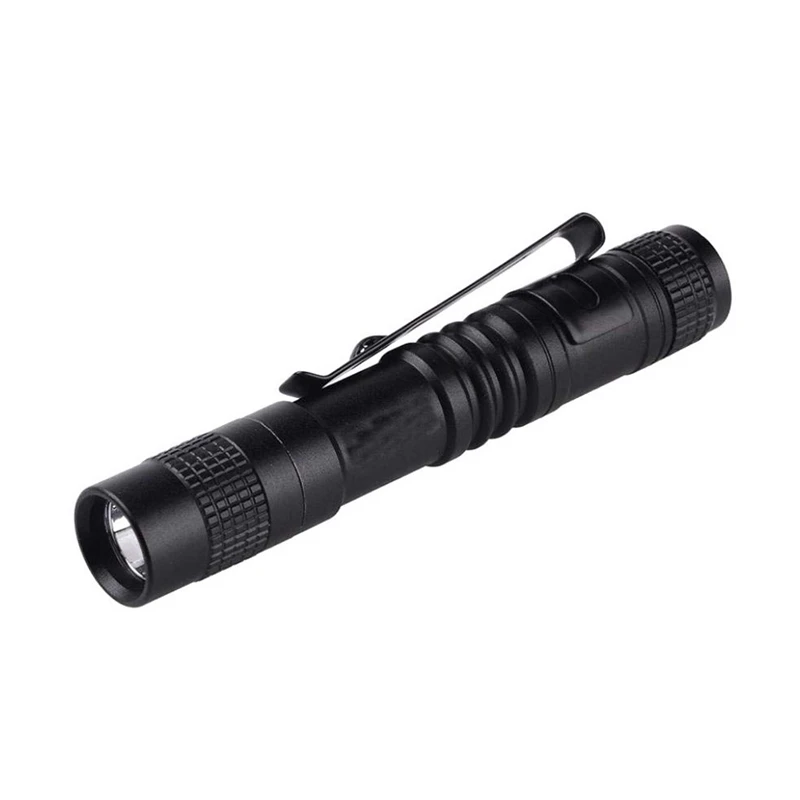 Hot Flashlight Pen Torch Super Small Mini AAA XPE-R3 LED Lamp Belt Clip Light Pocket Torch With Holster