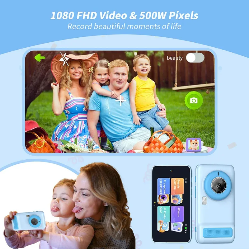 NEW Kids Smart AI Learning Camera Educational Toys with Photo Recognition & Knowledge Encyclopedia Brithday Gifts for Age 3-12