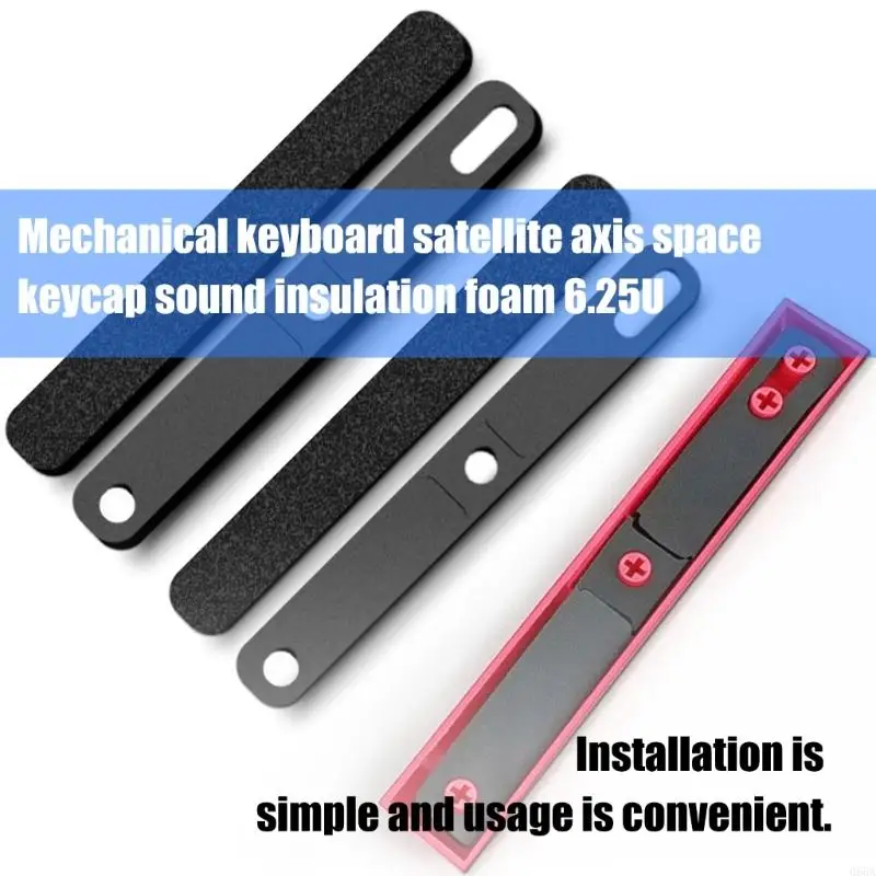 4 piezas Barra espacial Aislamiento sonido Aislamiento espuma Algodón absorbente algodón para teclado mecánico