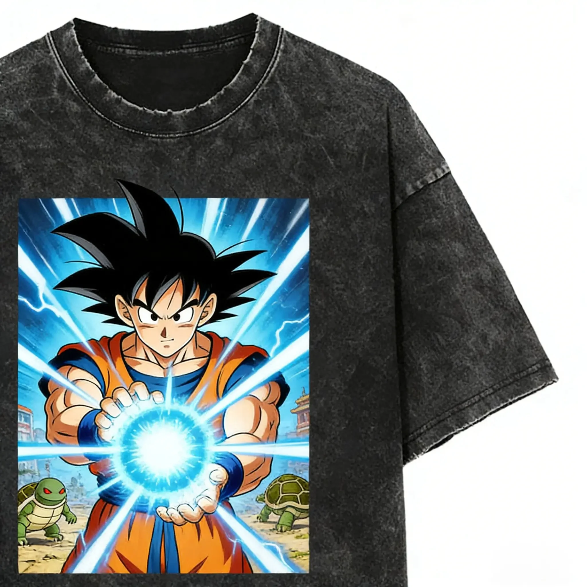 

Футболка унисекс с принтом «Дракон Бол», хлопок, с изображением Гоку «Супер Сайян», короткий рукав, повседневная, аниме-стиль