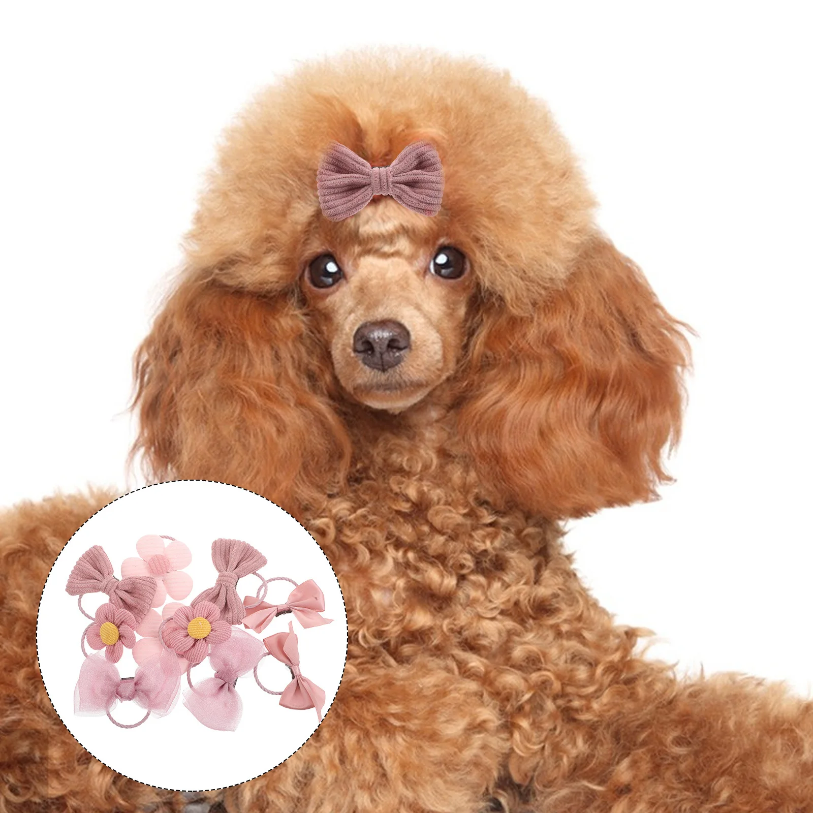 

10Pcs Dog Hair Accessories Cute Puppy Hair Bows Elastic Bands Small Dogs Grooming Decoration Pet Headwear Dog Bow