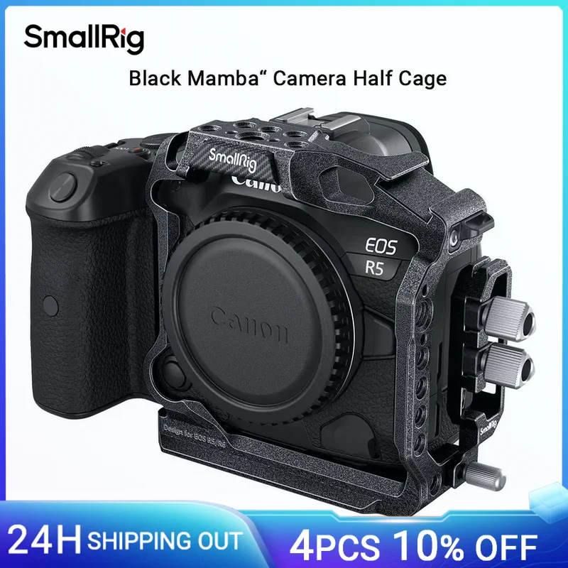 

SmallRig EOS R5/EOS R5 C/EOS R6 “Black Mamba“ Camera Half Cage for Canon EOS R5/EOS R5 C/EOS R6 with Cable Clamp 3656