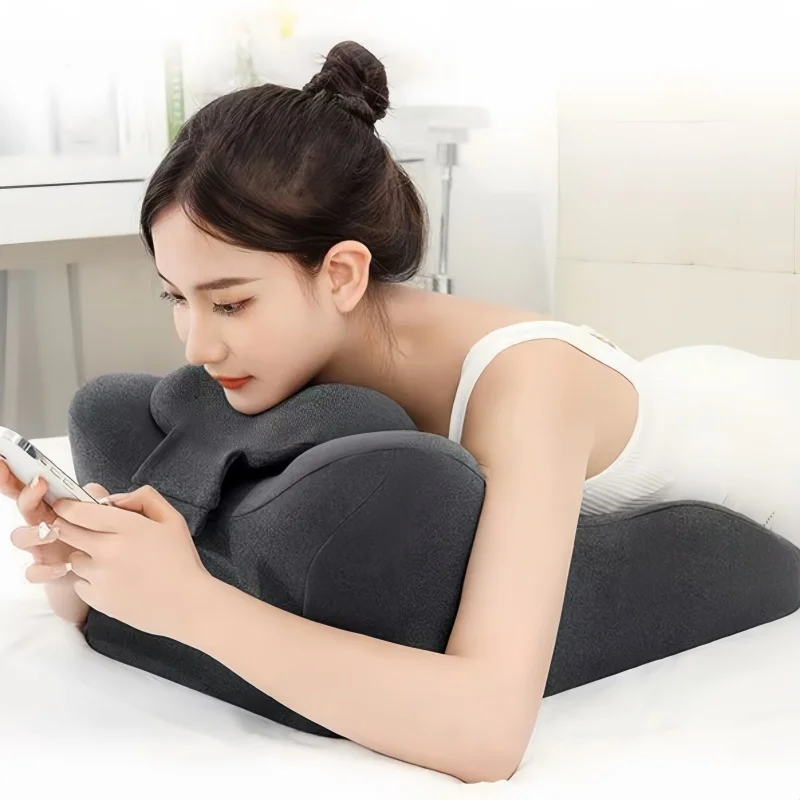 Relaxing Prone Pillow Ergonomic Memory Foam Pressure Relief High-Density Skin-Friendly Soft Comfortable For Home Prone Sleeping