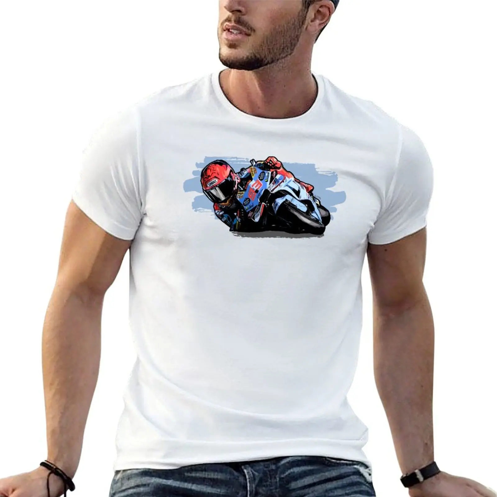 

Caricature Marc T-Shirt t shirts for man graphic vintage t shirts for man pack cotton T-Shirt