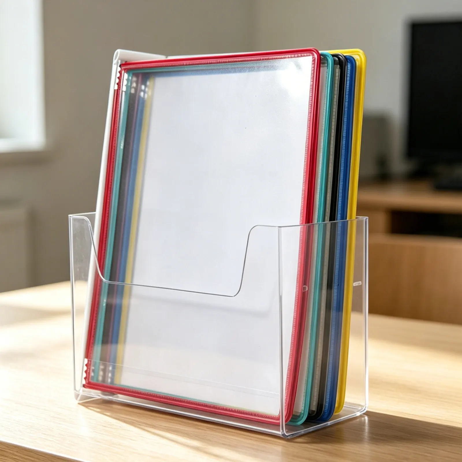 10sheet-wall-mounted-file-holder-double-sided-flip-folders-office-wall-reference-rack-letter-size-document-display-organizer
