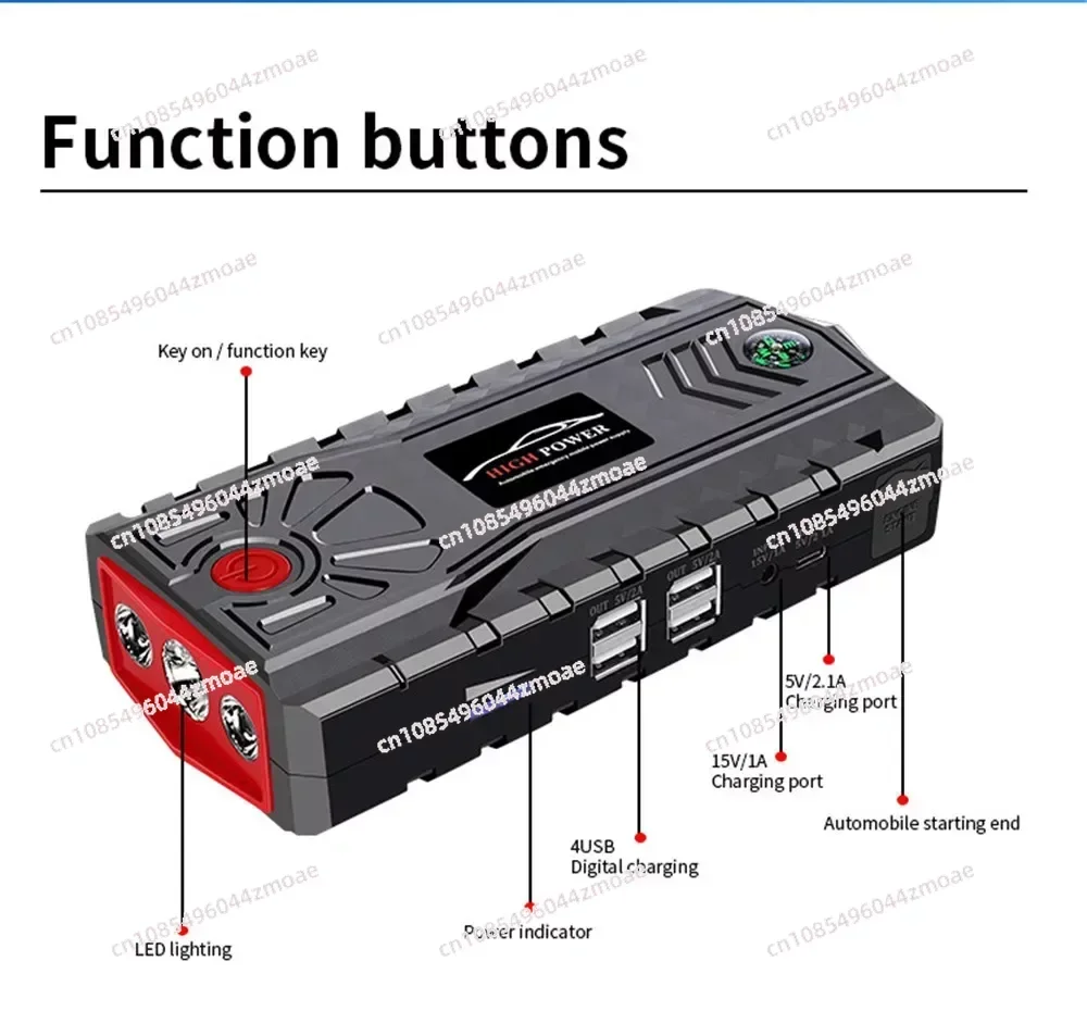 

5000A Auto Emergency Battery Booster Starting Device Charger Petrol Cars Camping New 99900mAh Car Jump Starter Power Bank