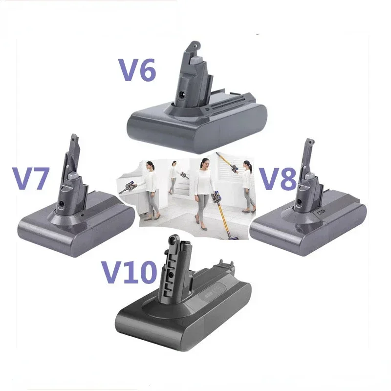 Batería Recargable de 8000mAh para Aspiradoras Dyson V6 V7 V8 V10, Batería SV10 SV11 SV12 SV09, Batería DC58 para Sony