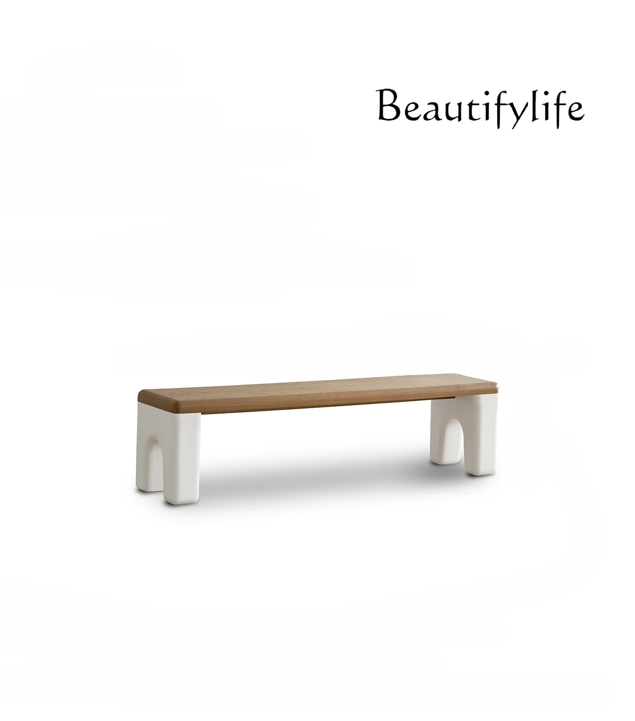 

Original Design French Log Cream Style Restaurant Solid Wood Bench Bed End Stool Shoe Changing Stool Living Room Home