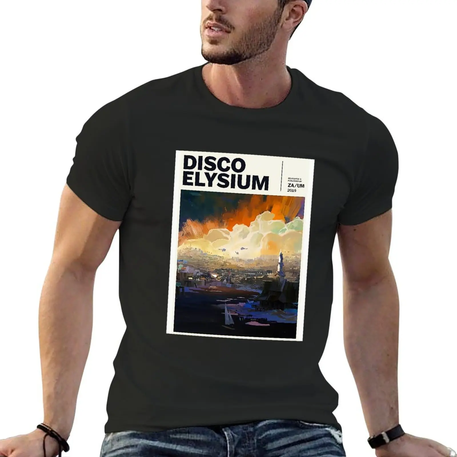 Disco Elysium Disco T-Shirt anime clothes Blouse mens t shirts pack