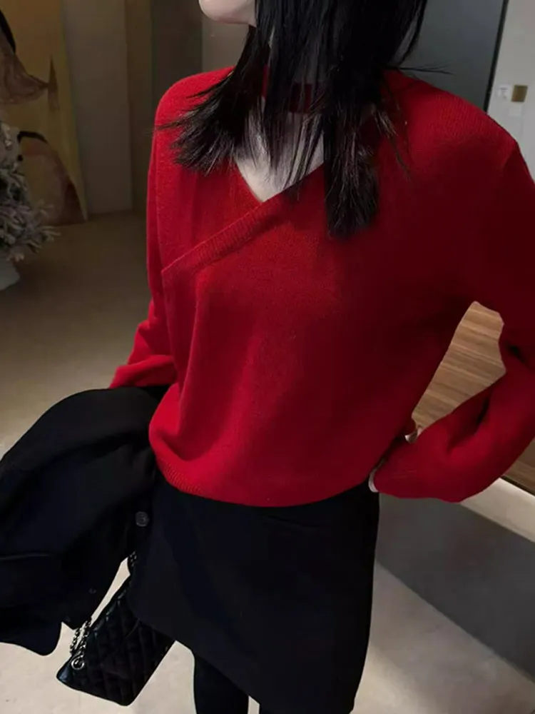 Comfortable Woolen Long Sve Crew Ne Layering irt Faionable Casual Leisure EleBasic Sle Commute Edition Pure Color