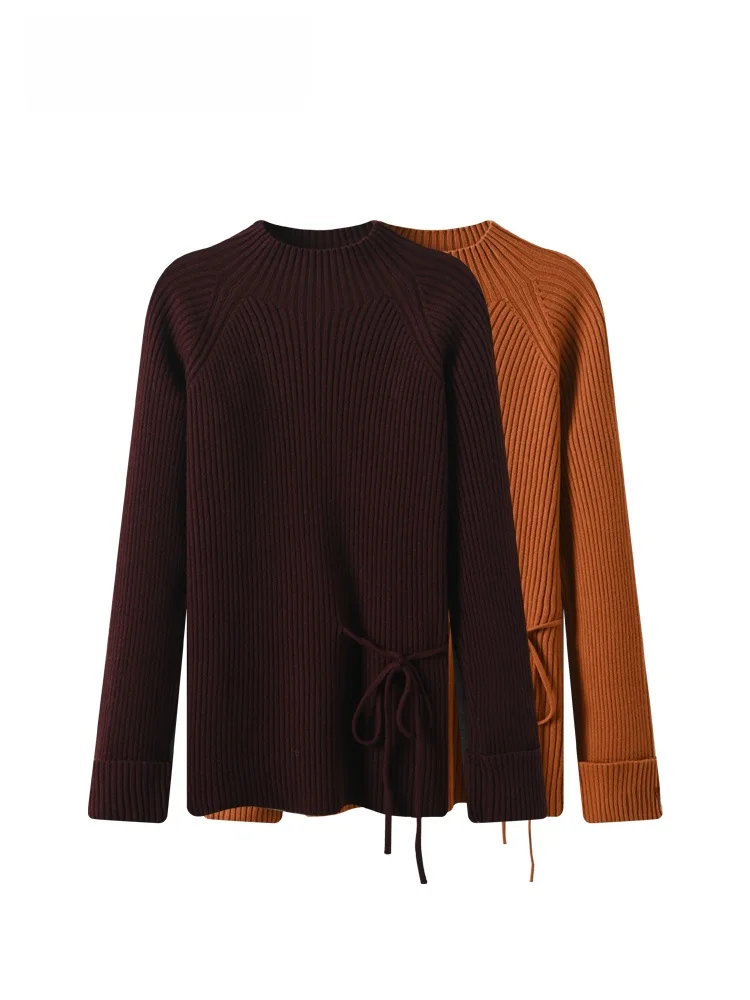 

CaraCLUB plus Size Knitwear Long Sve f High Collar Women's Autumn Winter New Sle Plump Sister Design Sense Top