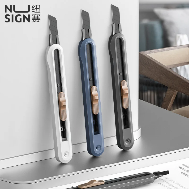 Nusign Professional Paper Cutter with Black Blade - Fashion Color Sharp Cutting Knife for Office & Craft Use