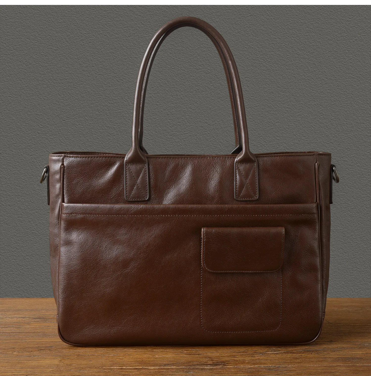 PNDME Vintage hochwertige Herren-Aktentasche aus Rindsleder der ersten Schicht, Business-Luxus-Handtasche aus echtem Leder, Messenger-Tasche – Detail 10