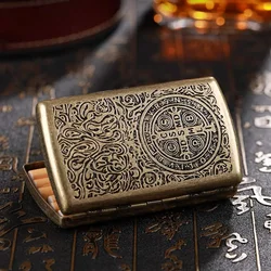 Metal Cigarette Box, Retro Craft Cigarette Box, Lightweight and Portable Gift Cigarette Accessories for Men and Women