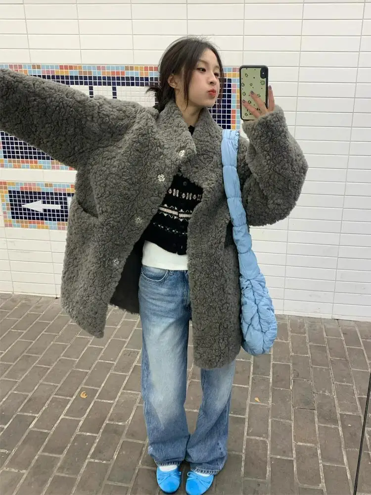 Kunstpelz, grüne Mäntel, Damen-Blume, abgeschnitten, Schnee, Ehefrau, gut aussehender Hals, Silber, thermisch, windgefüttert, locker, abnehmbar, hochwertig, OL