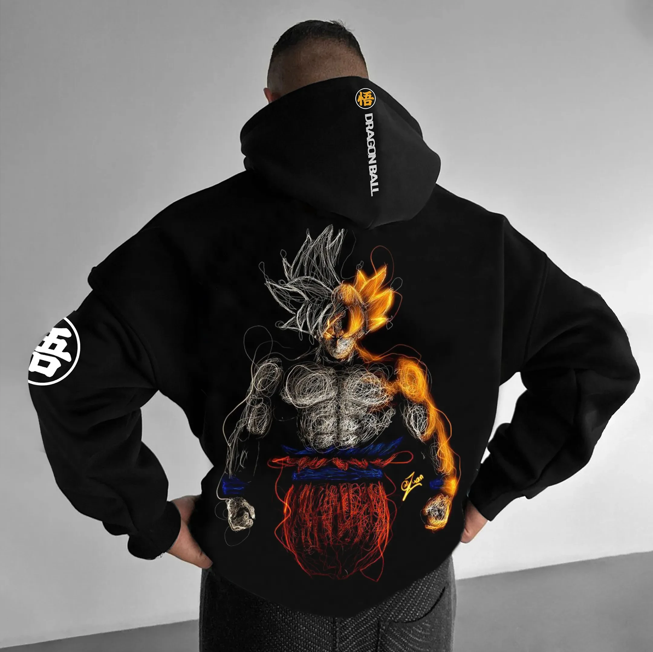 

Dragon Ball GOKU Majin Buu аниме периферийная толстовка с принтом осень и зима теплый мужской и женский хлопковый американский свитер