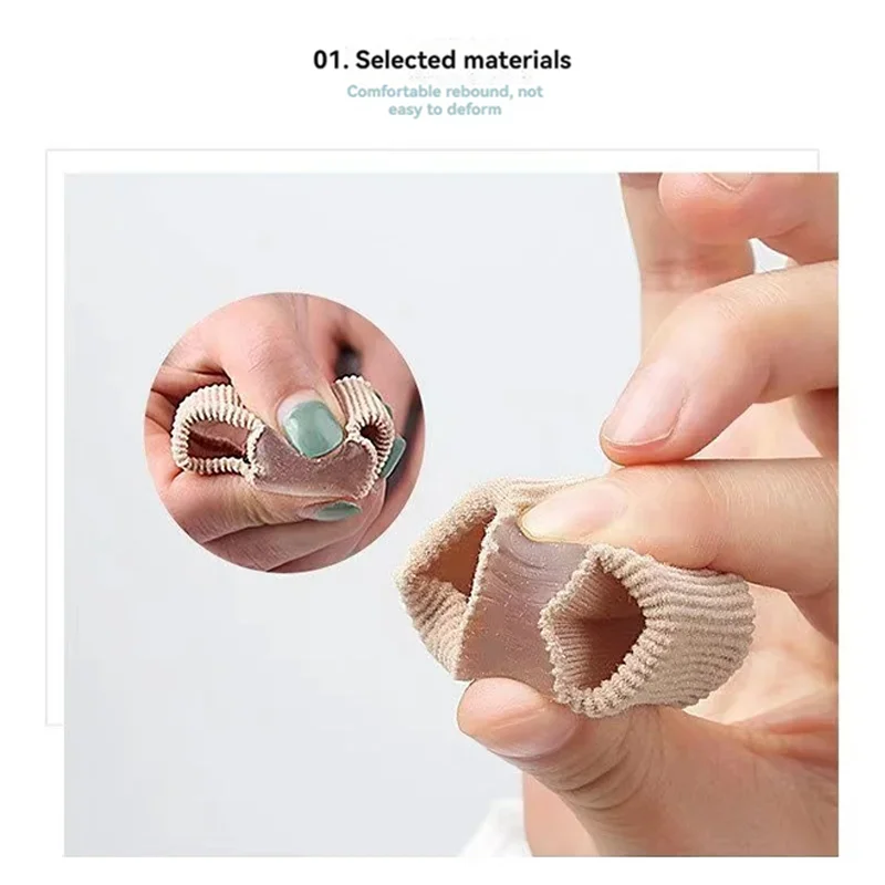 2 قطعة ثقب مزدوج الورم مصحح سيليكون فاصل أصابع القدم الكبير اليومية أروح تصحيح العظام باديكير الرعاية أداة #3