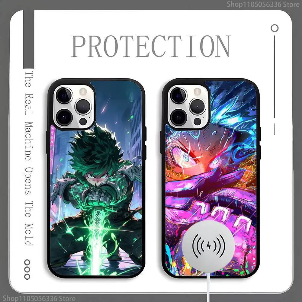

My H-Hero Academia D-Deku Phone Case For Magnetic Wireless Charge Cover For iphone 16 15 14 13 12 11 Pro Max Plus Coque