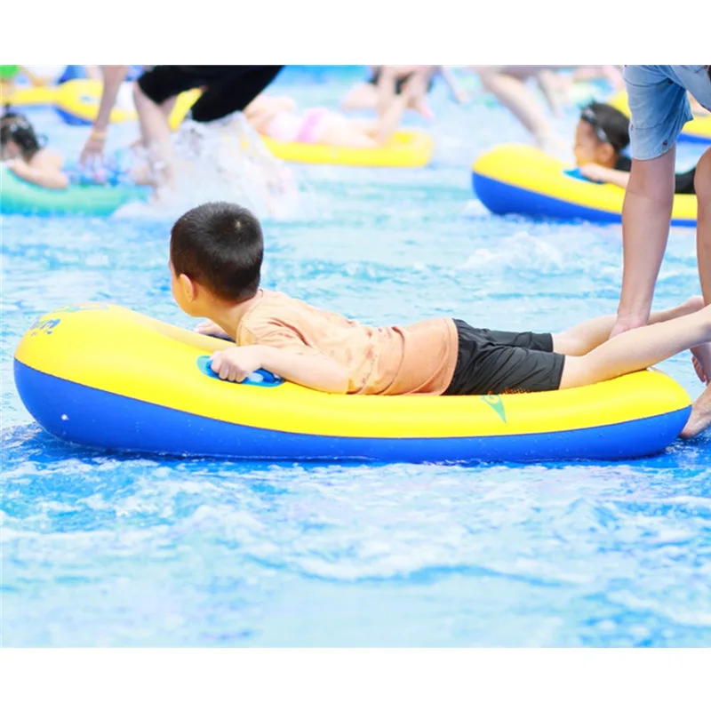 Pool Rafts Inflatable Ride-ons Play Water Fun Fold PVC Inflate Lounge Floating Summer Swimming Seaside Beach Surfboard 112cm