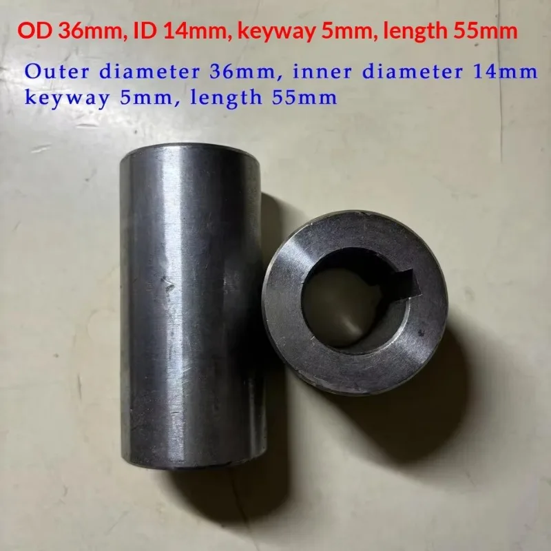 Custom Keyway Shaft Sleeve CNC Machined Iron Wear Resistant Steel Bearing Bushing 55mm
