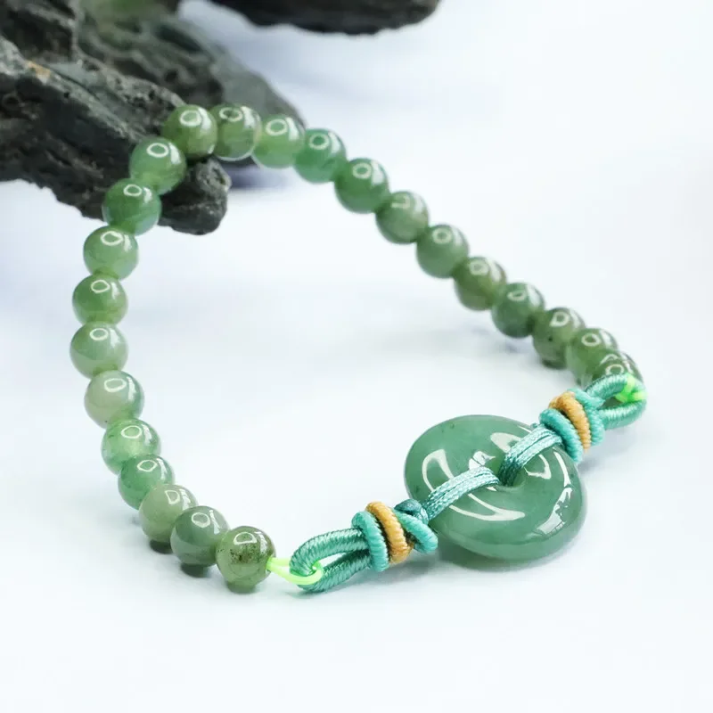 Burmese Jade Donut Bracelets Gemstones Gifts Bangle Carved Vintage Energy Accessories Jewelry Bangles Men Green Natural Jadeite