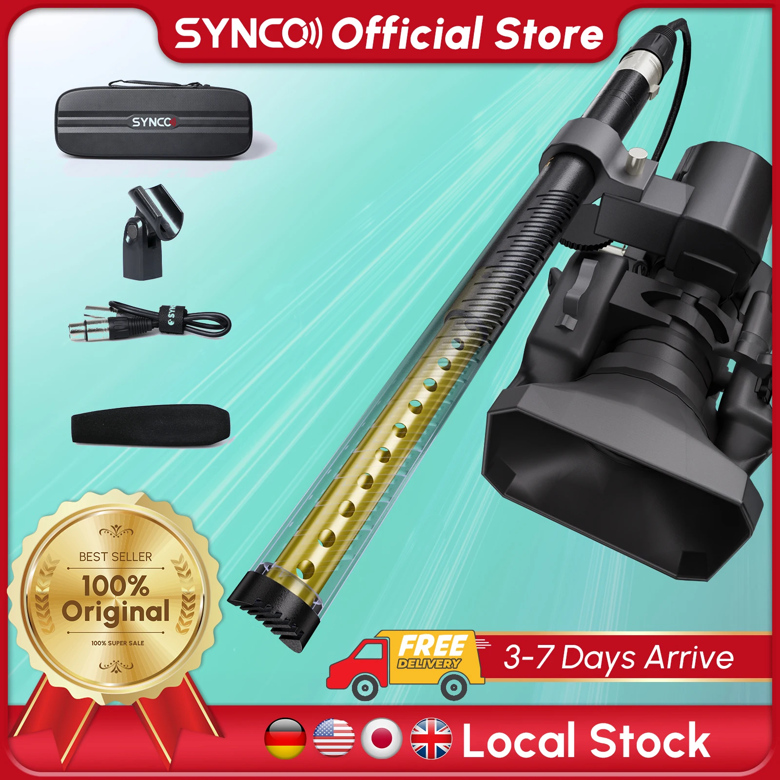 

SYNCO D2 XLR Condenser Mic Professional Hypercardioid Directional Microphone for DSLR Camera Video Recording