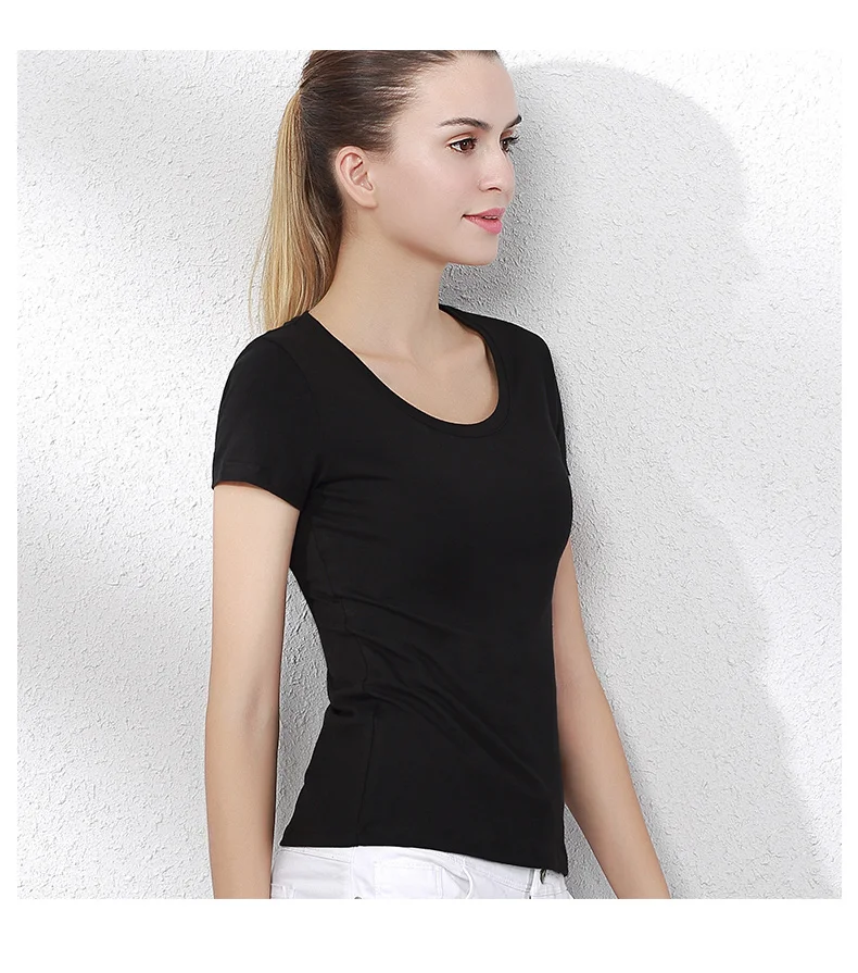 3Pc/Lot Women Summer T-shirts O-Neck Solid Color Woman Tops Short Sleeve Cotton Women's clothings Summer Tshirts for women